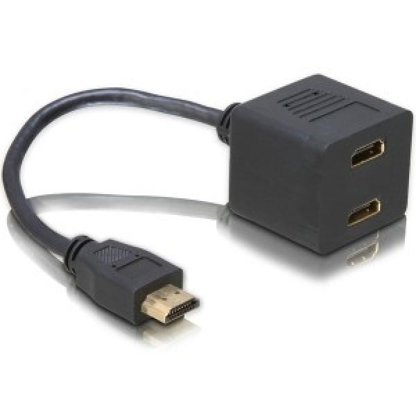 DELOCK Adapter HDMI Stecker zu 2x HDMI Buchse 65056