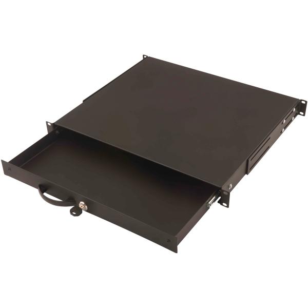 DIGITUS Schublade 1HE 483mm schwarz abschließbar DN-19 KEY-1U-SW