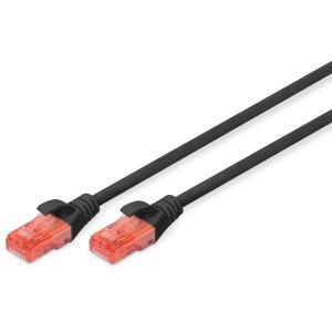 DIGITUS Patchkabel Cat6 U/UTP 2xRJ45 2.0m schw Hebelschutz Polybeutel DK-1612-020/BL