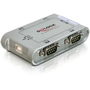 DELOCK USB 2.0 zu 4 Port Seriell HUB 87414
