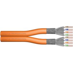 DIGITUS Instal-kab Cat7 S/FTP tw.Pair 100m oran AWG23/1 Dupl DK-1743-VH-D-1