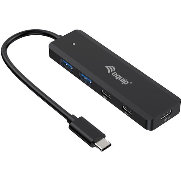 Equip USB-Hub 4-Port 3.2/C->2xUSB-C 2xUSB-A 5Gbps o.Netz.sw 128964
