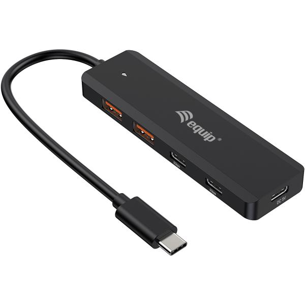 Equip USB-Hub 4-Port 3.2/C->2xUSB-C 2xUSB-A 10Gbps o.Netz.sw 128966