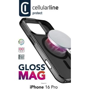 Cellularline Gloss MagSafe Case MAG iPhone 16 Pro Black GLOSSMAGIPH16PROK