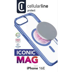 Cellularline Iconic MAG MagSafe Case fr Apple iPhone 16e Blue ICONICMAGIPHSE4B