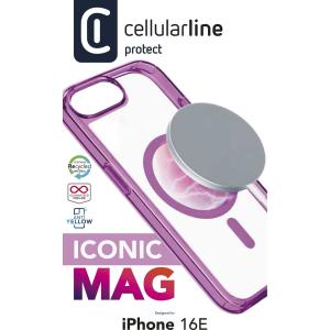 Cellularline Iconic MAG MagSafe Case fr Apple iPhone 16e Pink ICONICMAGIPHSE4P