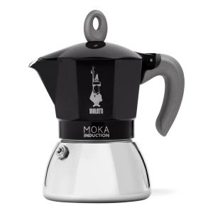 Bialetti Moka Induktion, Schwarz, Espressokocher für 6 Tassen Edelstahl 6936 (8006363029094)