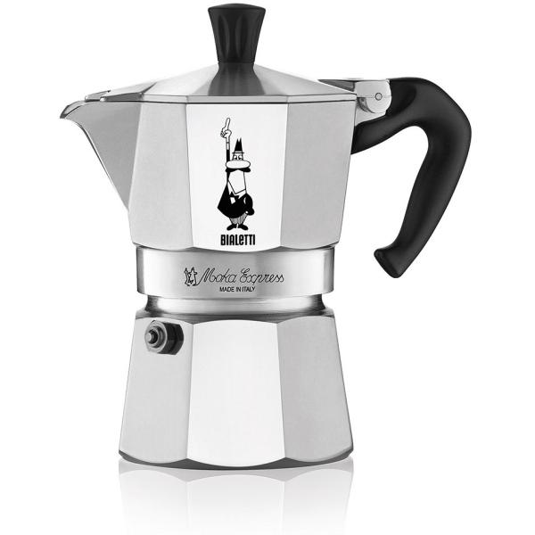 Bialetti Moka Express 3 Espressokocher Silber, 3 Tassen 0001162 (8006363011624)