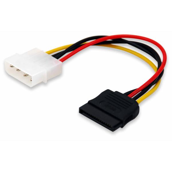 Equip Stromversorgung Adapter 4-polig(M)->15PIN SATA ( Polybeutel 112050