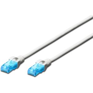 DIGITUS Patchkabel RJ45 U/UTP Cat5e 5.00m weiß Hebelschutz Polybeutel DK-1512-050/WH