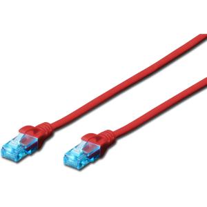 DIGITUS Patchkabel RJ45 U/UTP Cat5e 5.00m rot Hebelschutz DK-1512-050/R