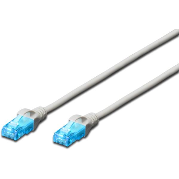 DIGITUS Patchkabel Cat5e U/UTP Ste. RJ45 0,25m grau Polybeutel DK-1511-0025