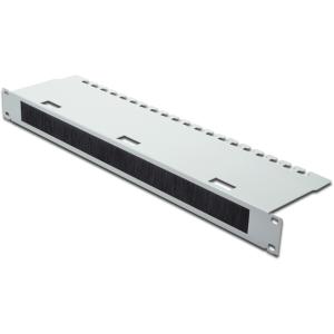 DIGITUS Kabelführungspanel 1HE grau f. 24 Stk m. Bürstenleis DN-19 ORG-3U
