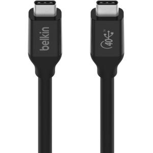 Belkin USB4 Kabel, USB-C/USB-C, 40 Gbit/s, 100W, 0.8m, schwarz INZ001bt0.8MBK