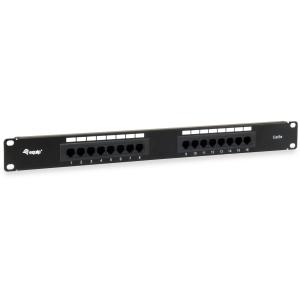 Equip Patchpanel 16x RJ45 Cat5e 19" 1HE ungeschirmt schwarz 235317