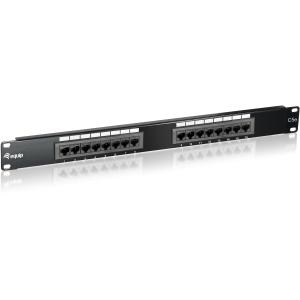 Equip Patchpanel 16x RJ45 Cat5e 19" UTP 1HE schwarz 235316