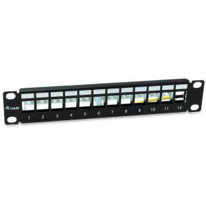 Equip Patchpanel 12x Cat6A 10" FTP 1HE Keystone Montage sw 769331
