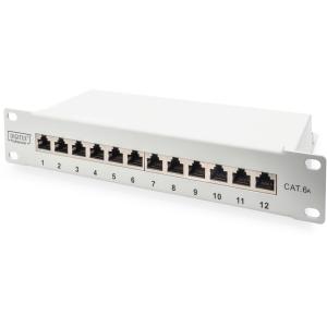 DIGITUS Cat.6A Patch Panel. geschirmt. 12-Port. 10". grau DN-91612S-EA-G