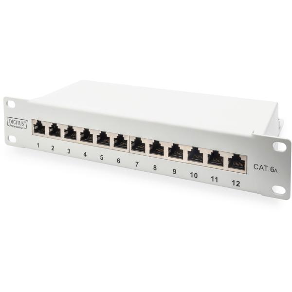 DIGITUS Cat.6A Patch Panel, geschirmt, 12-Port, 10