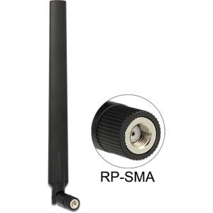 DELOCK Antenne WLAN RP-SMA 802.11 ac/a/h/b/g/n 4 - 7 dBi omni Gelenk schwarz 88899