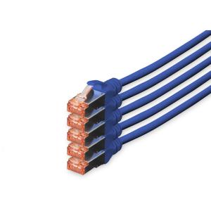 DIGITUS CAT 6 S/FTP Patchkabel. 5 Stück. 10m. blau DK-1644-100-B-5