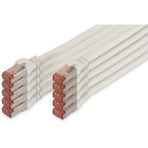 DIGITUS CAT 6 S/FTP Patchkabel. 10 Stück. 1m. weiß DK-1644-010-WH-10