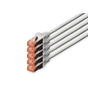 DIGITUS CAT 6 S/FTP Patchkabel. 5 Stück. 7m. grau DK-1644-070-5