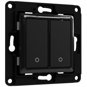 Shelly Accessories "Wall Switch 2" Wandtaster 2-fach Schwarz Shelly_WS_2_s