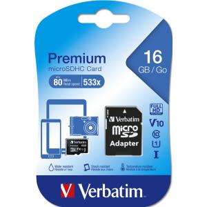 Verbatim microSDHC Card 16GB PremClass10 15-020-299 (0023942440826)
