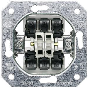 Doppel-Wechselschalter 10A 250V SIEMENS UP 5TA2118 (4001869038032)