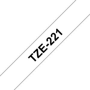 TZe-221 Schriftbandkassette laminiert 9 mmx8 m schwarz auf weiß BROTHER TZE221 (4977766685085)