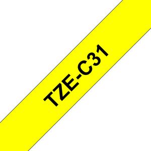 Brother Schriftband Tze-c31 Tzec31, 12 Mm Schwarz Auf Gelb (4977766691659)