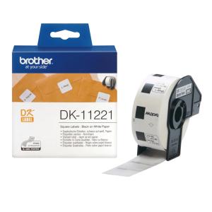 Brother Etikettenrolle Für Etikettendrucker Dk11221 Weiß, 23,0 X 23,0 Mm, 1 X 1.000 Etiketten (4977766655934)