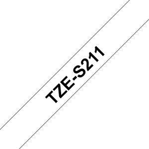 TZE-S211 WEISS/SCHW EXTRA-STARK 6MM (8M) BROTHER BESCHRIFTUNGSBAND TZES211 (4977766693028)