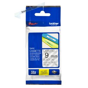 TZE-121 FARBL/SCHW LAM. 9MM (8M) BROTHER BESCHRIFTUNGSBAND TZE121 (4977766684781)
