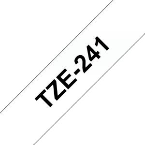 TZE-241 WEISS/SCHW LAM. 18MM (8M) BROTHER TZ241 BESCHRIFTUNGSBAND TZE241 (4977766685306)