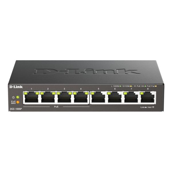 D-link Dgs-1008p/e Switch 8-fach (0790069344176)