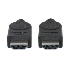 High Speed HDMI Ethernet Kanal 7,5m sw MANHATTAN Stecker auf gesch. 353274 (0766623353274)