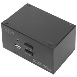 KVM Switch, 2-Port, Dual-Display, 4K, HDMI DIGITUS DS-12860 (4016032467168)