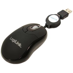 Optische Mini Notebook Maus mit Kabeleinzug LogiLink ID0016 (4260113567906)