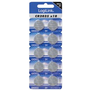 Lithium Knopfzelle 'Ultra Power', CR2025, 10er LogiLink CR2025B10 (4052792047141)