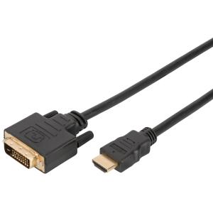 HDMI Adapterkabel, HDMI-A - DVI, schwarz, 2, 0 m DIGITUS DB-330300-020-S (4016032383383)
