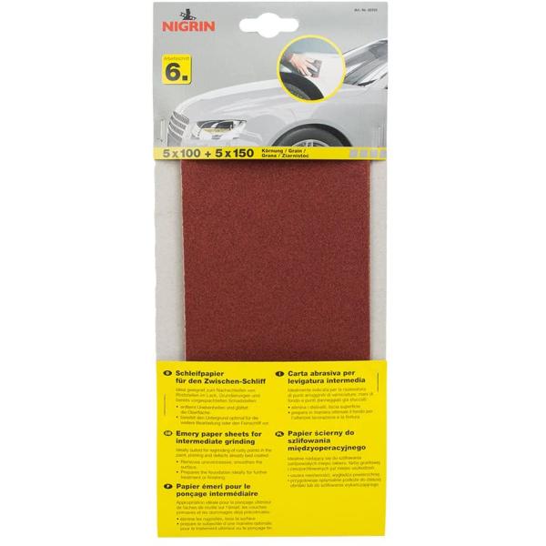 Schleifpapier, Zwischenschliff, Körnung P100/ 150 NIGRIN 20701 (4008153207013)