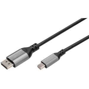 8K 1.4 DisplayPort Adapterkabel, mini-DP - DP, 2, 0 m DIGITUS DB-340106-020-S (4016032484226)