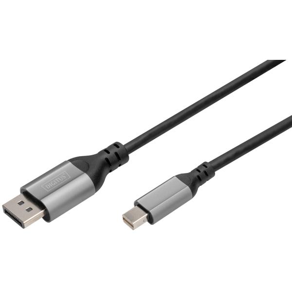 8K 1.4 DisplayPort Adapterkabel, mini-DP - DP, 2, 0 m DIGITUS DB-340106-020-S (4016032484226)
