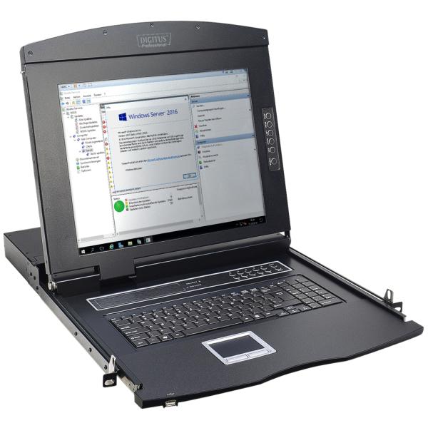 19' Konsole mit KVM Switch, 16 Port, mit TFT Monitor DIGITUS DS-72210-5GE (4016032449331)