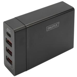 Universal USB Lade-Adapter, 4-Port, schwarz DIGITUS DA-10195 (4016032448105)