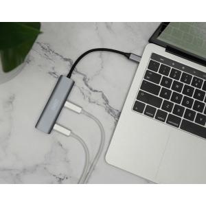 USB-C Hub, 4 Port, 4x USB-C 3.1 Gen 1, dunkelgrau DIGITUS DA-70246 (4016032485773)