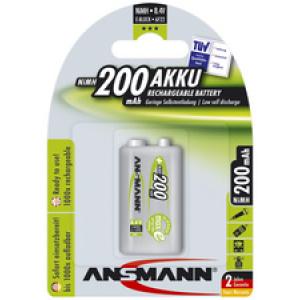 NiMH Akku maxE, 9V-Block, 200 mAh, 1er Blister ANSMANN 5035342 (4013674353422)