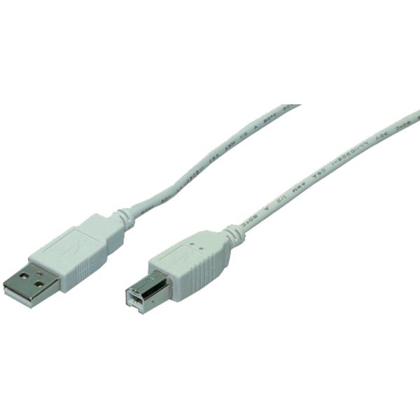 USB 2.0 Kabel, USB-A - USB-B Stecker, 3, 0 m, schwarz LogiLink CU0008B (4052792052572)